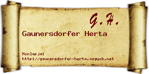 Gaunersdorfer Herta névjegykártya